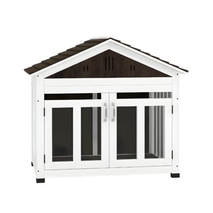 All-Season Wooden Dog House with Ventilated Elevated Floor