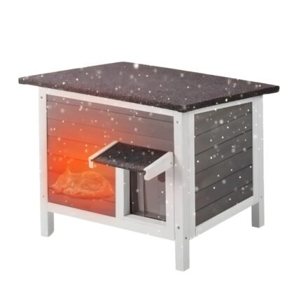 Weatherproof Insulated Outdoor Shelter for Multiple Feral Cats